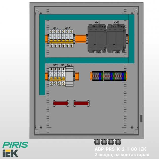 Шкаф АВР 80А, на контакторах, 2 ввода, IEK