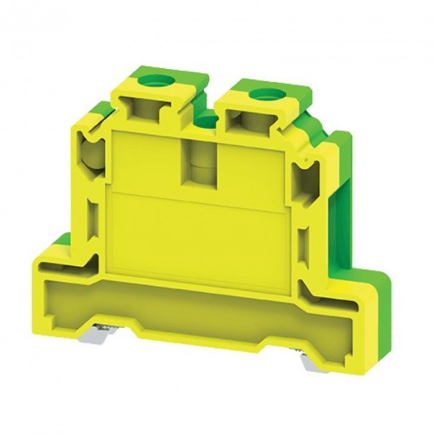 Клемма защитного проводника CGT16N /12x55mm, винтовая, 2 присоед., 16mm2, желто-зеленая