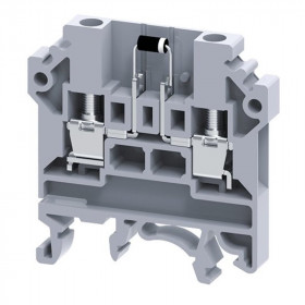 Клемма с диодом CKT4UD1 /6x46,3mm, винтовая, 1N4007 (1000V, 1A), сх. L-R, 2 присоед., 4(max 6)mm2, 500V, серая