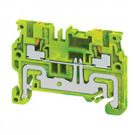 Клемма защитного проводника CPG1.5 /3,5x45,3mm, push-in, 2 присоед., 1,5(max 2,5)mm2, желто-зеленая