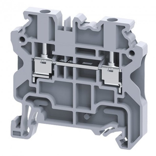 Клемма проходная CY2.5Y /5x50mm, винтовая, 2 присоед., 2,5(max 4)mm2, 24A, 1000V, желтая