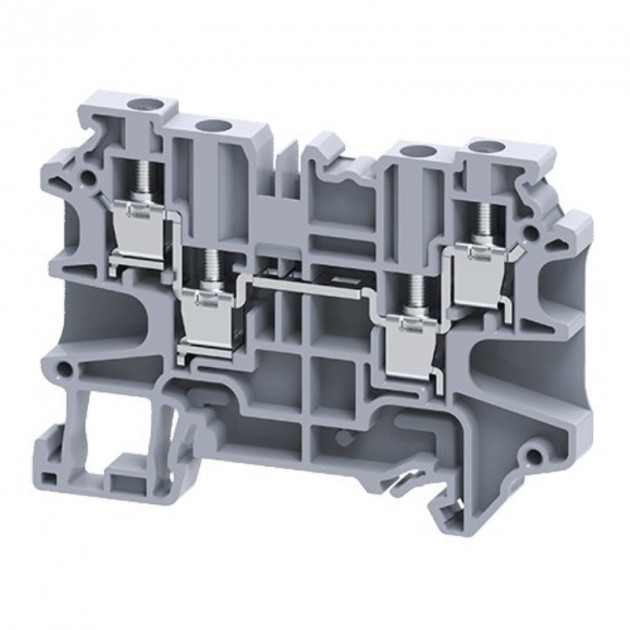 Клемма проходная CY4/4 /6x69,7mm, винтовая, 4 присоед., 4(max 6)mm2, 32A, 500V, серая