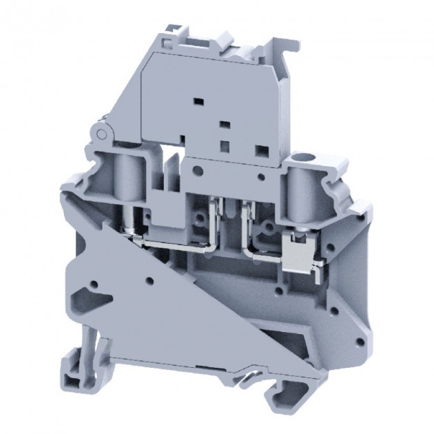 Клемма с держателем предохранителя ConnectWell CYF4 /6x58,8mm, винтовая, 2 присоед., 4(max 6)mm2, 10A, 1000V, серая