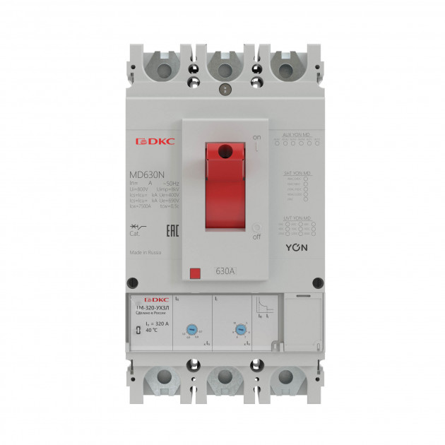 Авт. выкл. DKC YON MD400Н-MR1 3P 400А 65kA Ir 0.4…1xIn Isd 1.5…10xIn