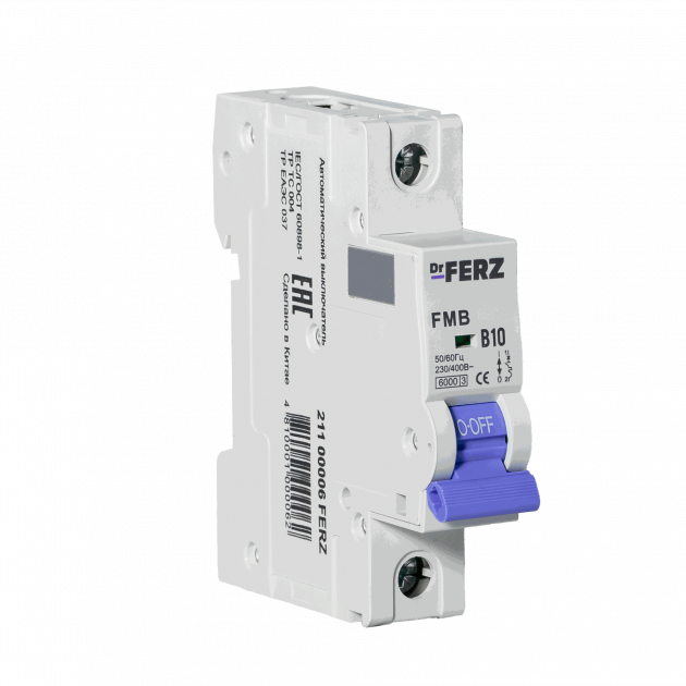 FMB-B 6kA 1P 10 х-ка B Автоматический выключатель FERZ