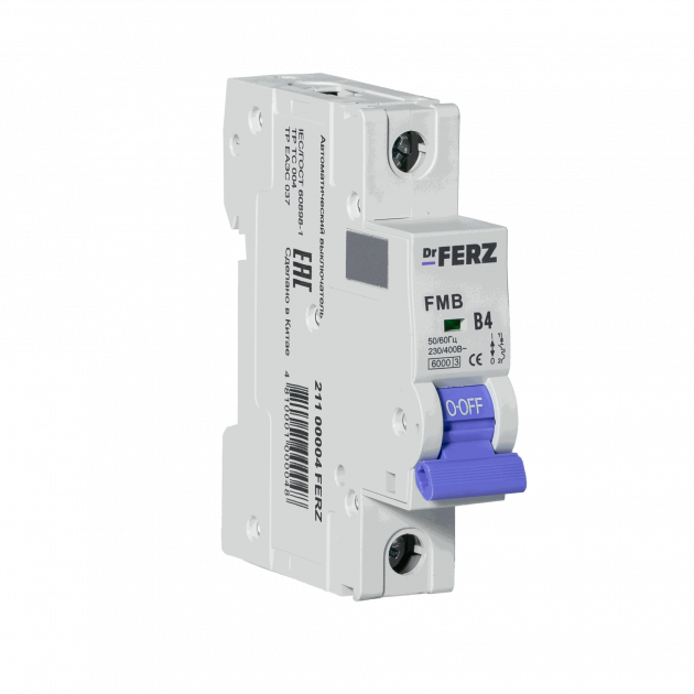 FMB-B 6kA 1P 04 х-ка B Автоматический выключатель FERZ