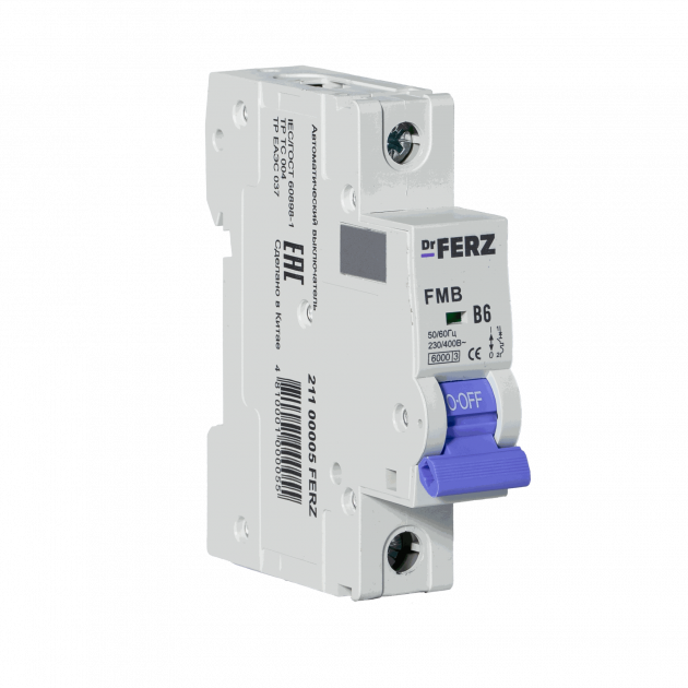 FMB-B 6kA 1P 06 х-ка B Автоматический выключатель FERZ