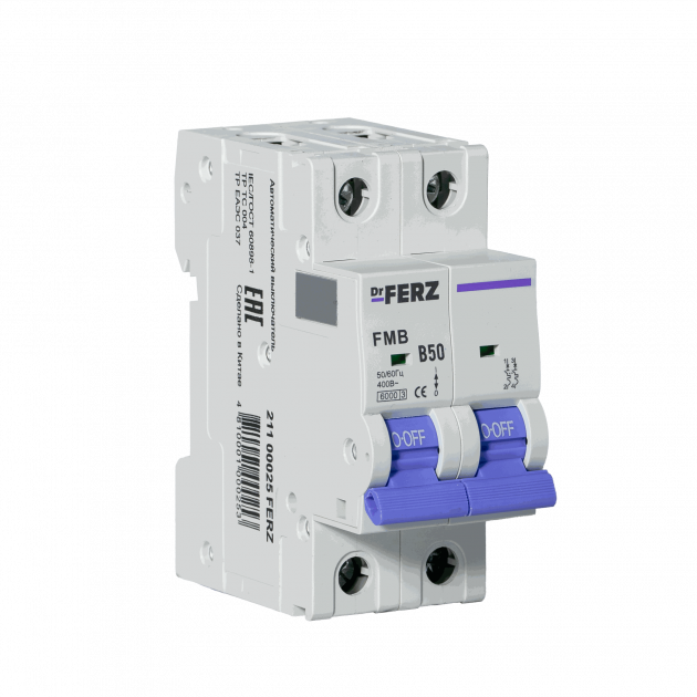 FMB-B 6kA 2P 50 х-ка B Автоматический выключатель FERZ
