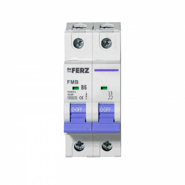 FMB-B 6kA 2P 06 х-ка B Автоматический выключатель FERZ