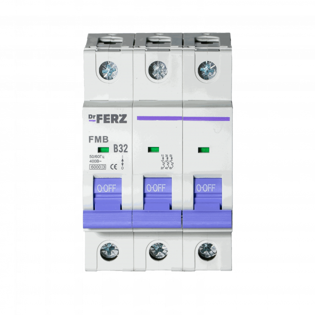 FMB-B 6kA 3P 32 х-ка B Автоматический выключатель FERZ