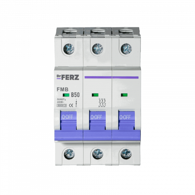 FMB-B 6kA 3P 50 х-ка B Автоматический выключатель FERZ