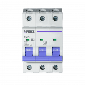 FMB-B 6kA 3P 63 х-ка B Автоматический выключатель FERZ
