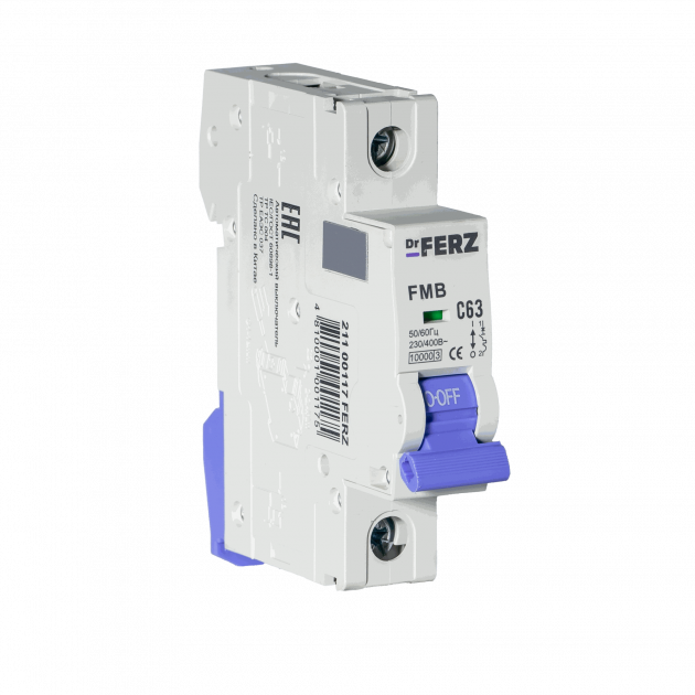 Авт. выкл. FMB-C 1P 63А 10кА хар-ка C FERZ