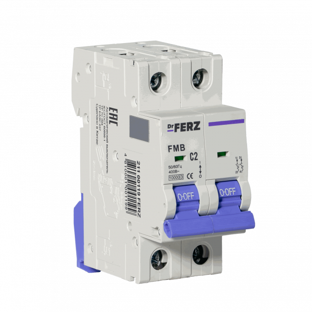 FMB-C 10kA 2P 02 х-ка C Автоматический выключатель FERZ