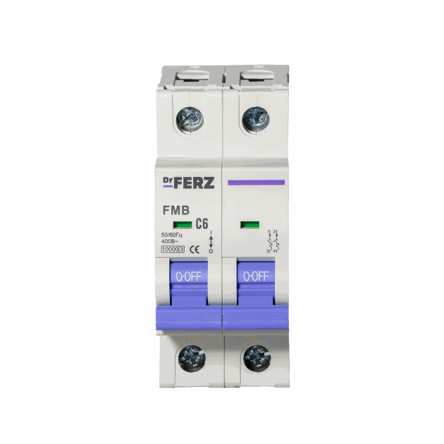 Авт. выкл. FMB-C 2P 6А 10кА хар-ка C FERZ
