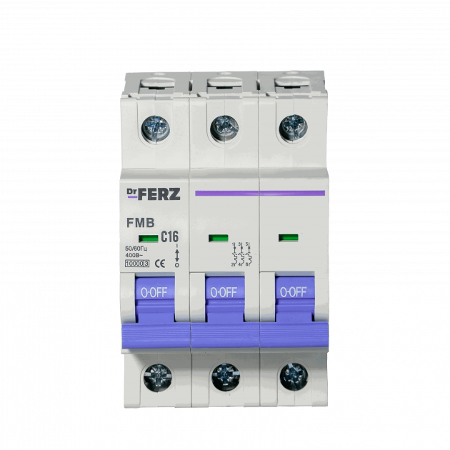FMB-C 10kA 3P 16 х-ка C Автоматический выключатель FERZ