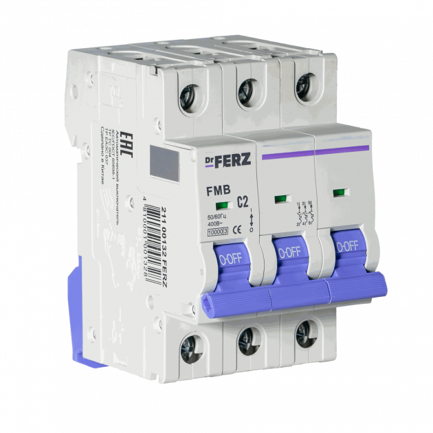 FMB-C 10kA 3P 02 х-ка C Автоматический выключатель FERZ