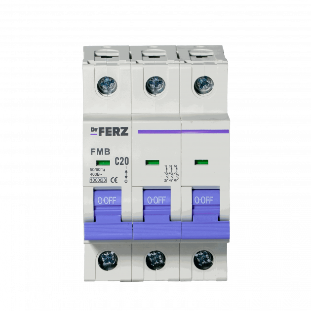 FMB-C 10kA 3P 20 х-ка C Автоматический выключатель FERZ