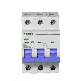 FMB-C 10kA 3P 25 х-ка C Автоматический выключатель FERZ