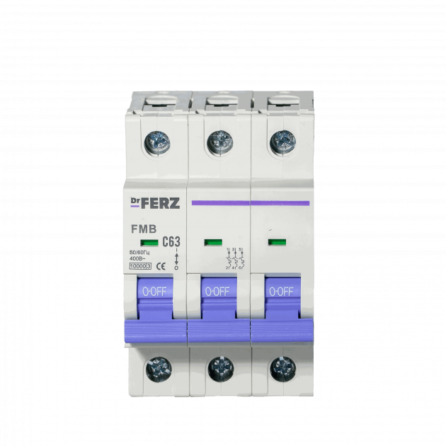 Авт. выкл. FMB-C 3P 63А 10кА хар-ка C FERZ