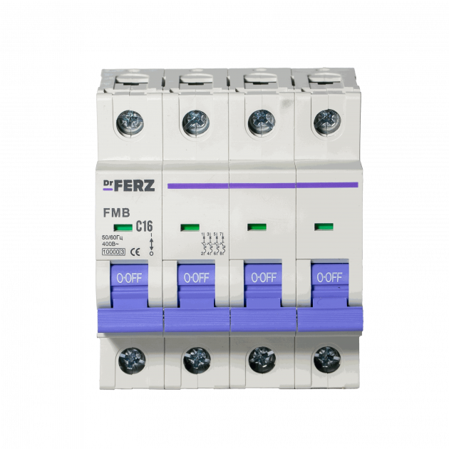 Авт. выкл. FMB-C 4P 16А 10кА хар-ка C FERZ
