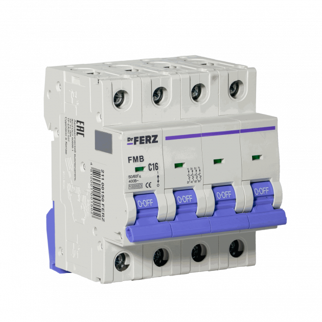 Авт. выкл. FMB-C 4P 16А 10кА хар-ка C FERZ