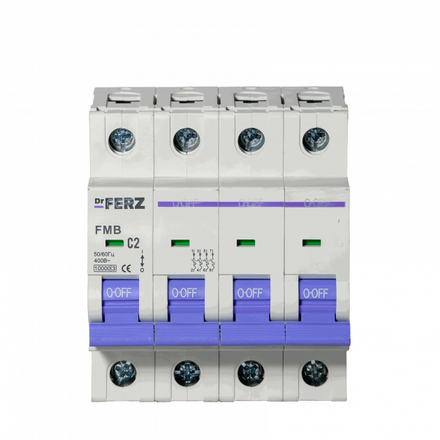 FMB-C 10kA 4P 02 х-ка C Автоматический выключатель FERZ