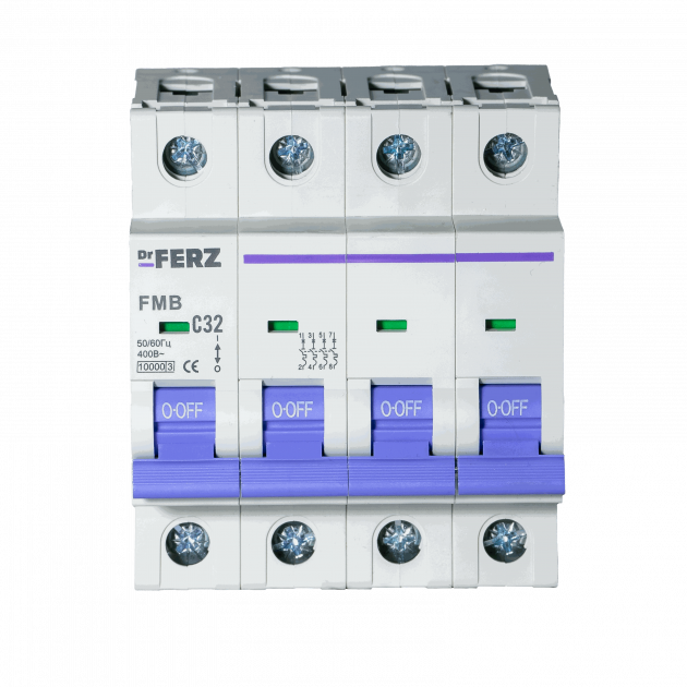 FMB-C 10kA 4P 32 х-ка C Автоматический выключатель FERZ