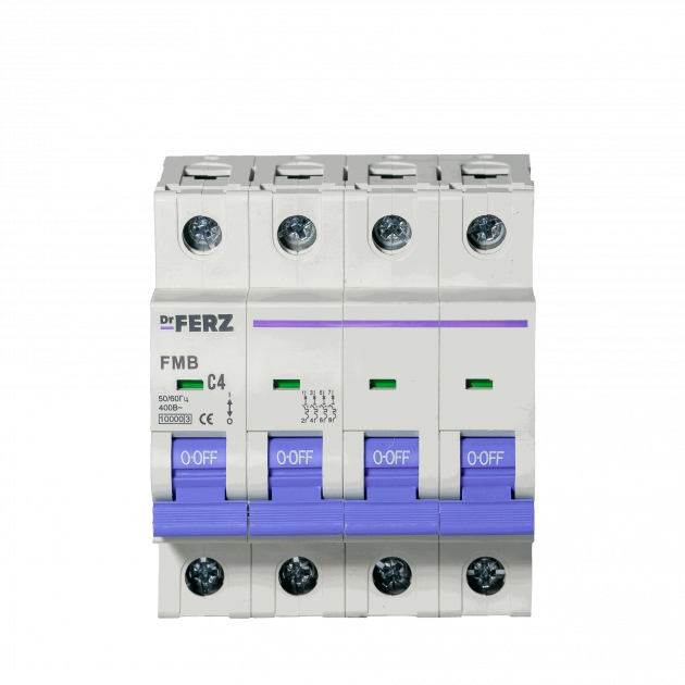 Авт. выкл. FMB-C 4P 4А 10кА хар-ка C FERZ