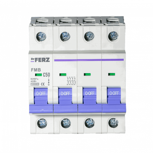 Авт. выкл. FMB-C 4P 50А 10кА хар-ка C FERZ