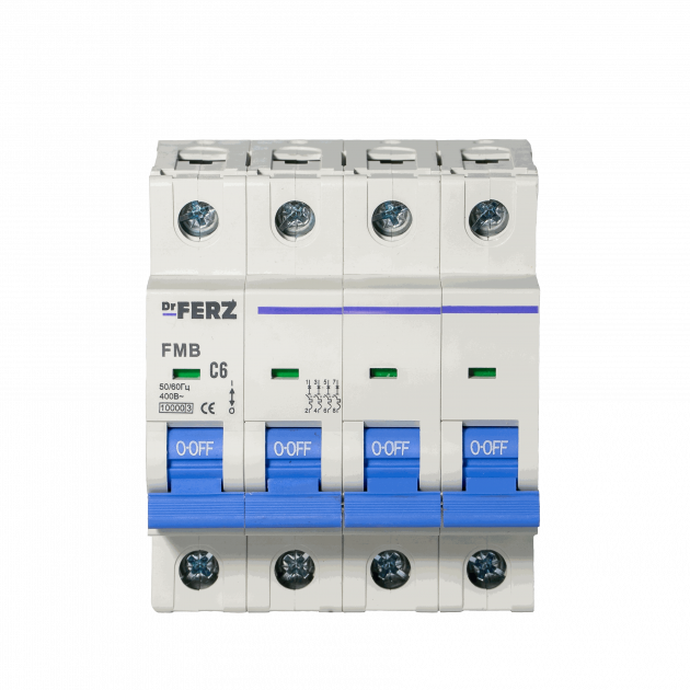 Авт. выкл. FMB-C 4P 6А 10кА хар-ка C FERZ