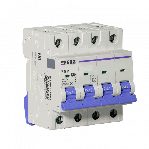 Авт. выкл. FMB-C 4P 63А 10кА хар-ка C FERZ