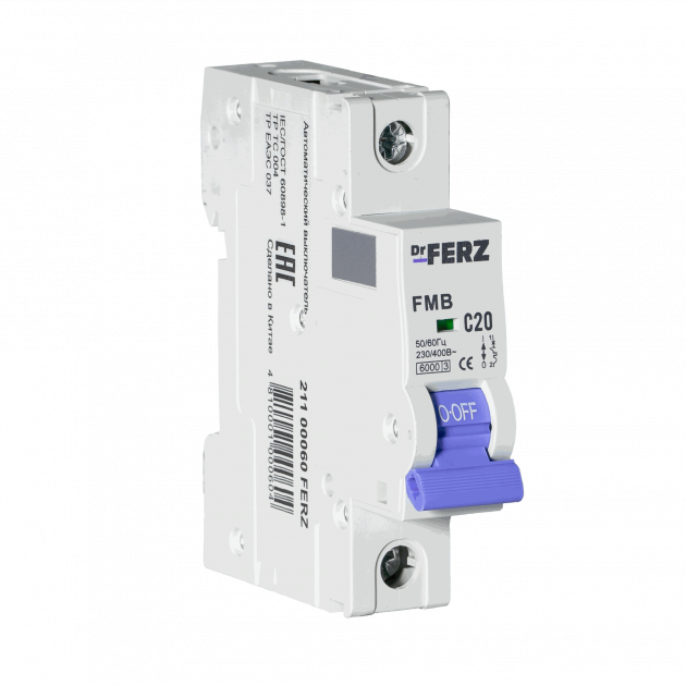 Авт. выкл. FMB-C 1P 20А 6кА хар-ка C FERZ