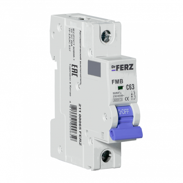 FMB-C 6kA 1P 63 х-ка C Автоматический выключатель FERZ