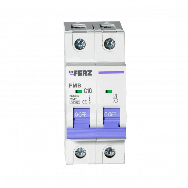 FMB-C 6kA 2P 10 х-ка C Автоматический выключатель FERZ