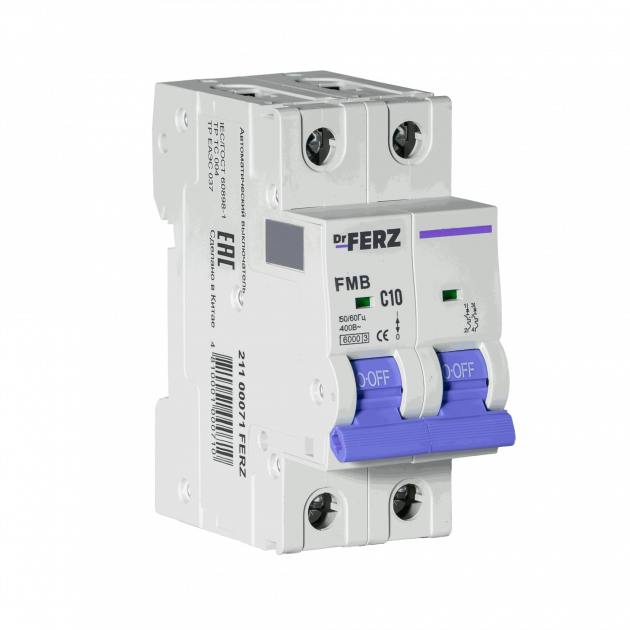 FMB-C 6kA 2P 10 х-ка C Автоматический выключатель FERZ