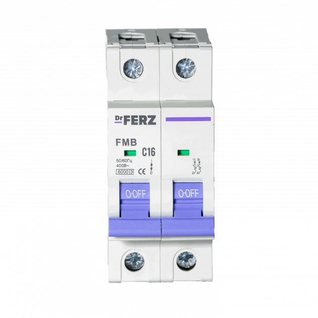 FMB-C 6kA 2P 16 х-ка C Автоматический выключатель FERZ