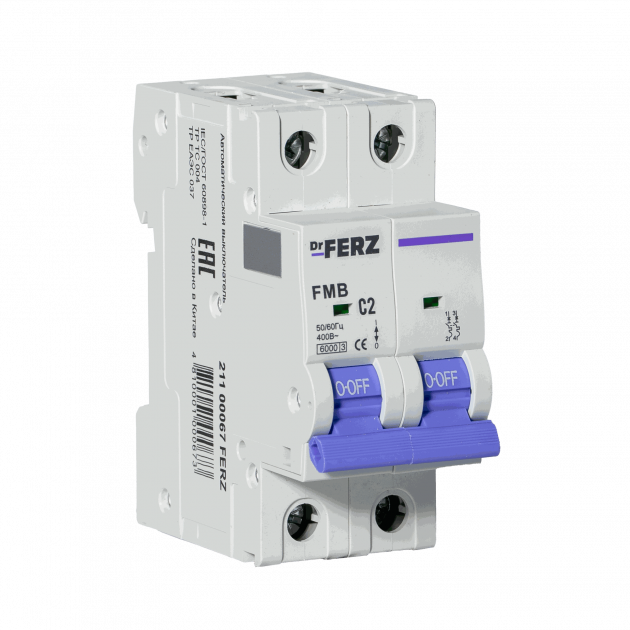FMB-C 6kA 2P 02 х-ка C Автоматический выключатель FERZ