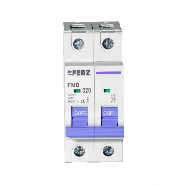 FMB-C 6kA 2P 20 х-ка C Автоматический выключатель FERZ
