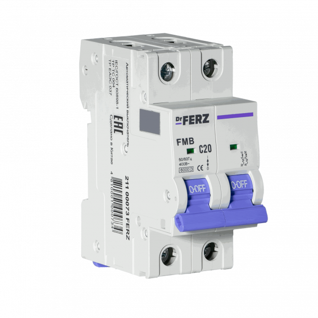FMB-C 6kA 2P 20 х-ка C Автоматический выключатель FERZ