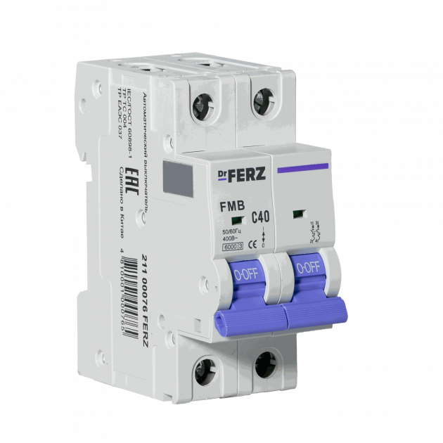 Авт. выкл. FMB-C 2P 40А 6кА хар-ка C FERZ
