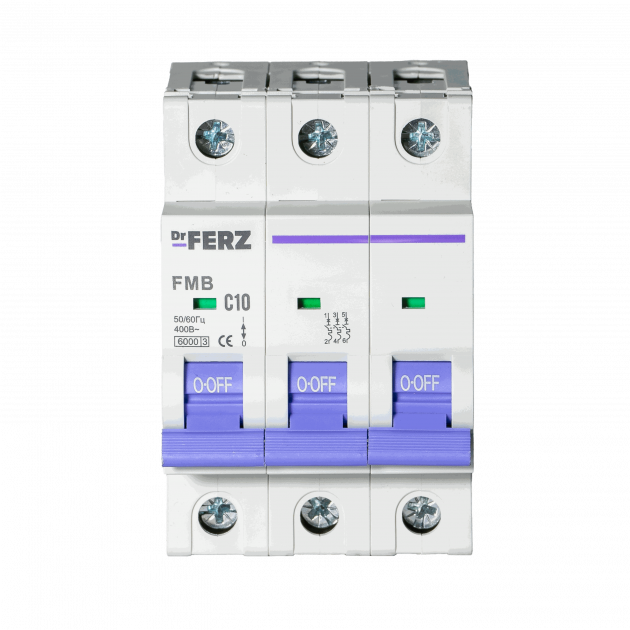 FMB-C 6kA 3P 10 х-ка C Автоматический выключатель FERZ
