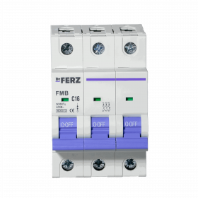 FMB-C 6kA 3P 16 х-ка C Автоматический выключатель FERZ
