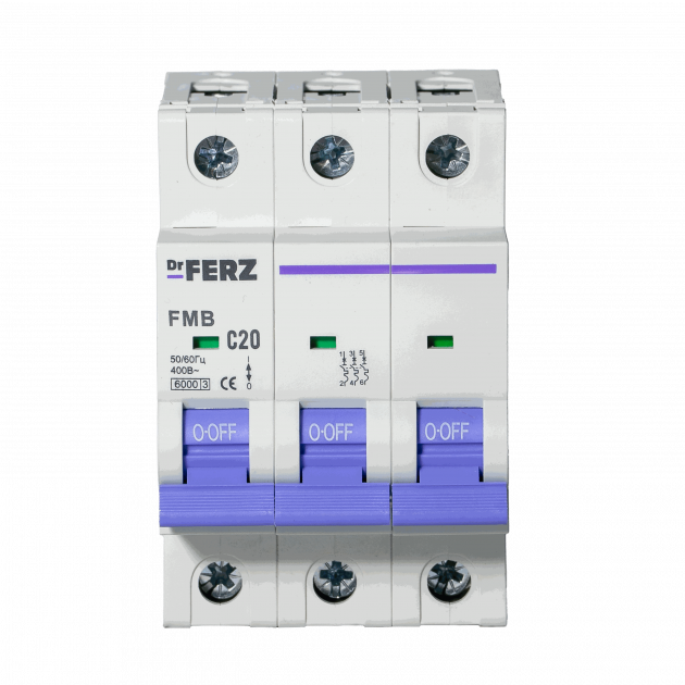 FMB-C 6kA 3P 20 х-ка C Автоматический выключатель FERZ