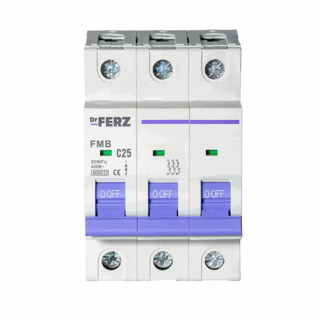 FMB-C 6kA 3P 25 х-ка C Автоматический выключатель FERZ