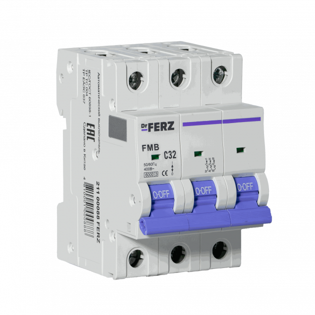 FMB-C 6kA 3P 32 х-ка C Автоматический выключатель FERZ