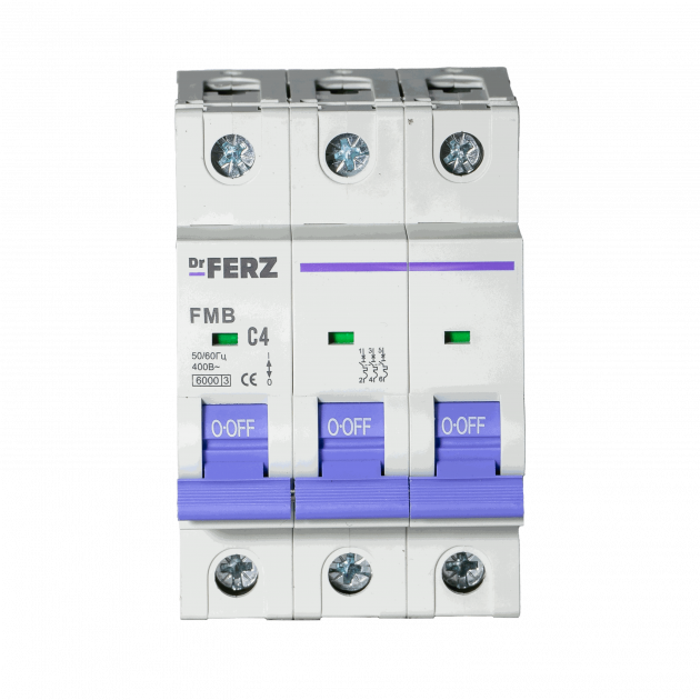 Авт. выкл. FMB-C 3P 4А 6кА хар-ка C FERZ