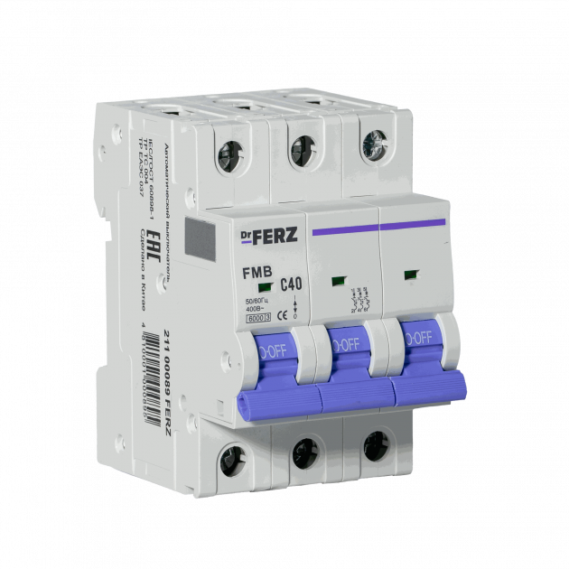 FMB-C 6kA 3P 40 х-ка C Автоматический выключатель FERZ