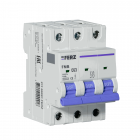 FMB-C 6kA 3P 63 х-ка C Автоматический выключатель FERZ
