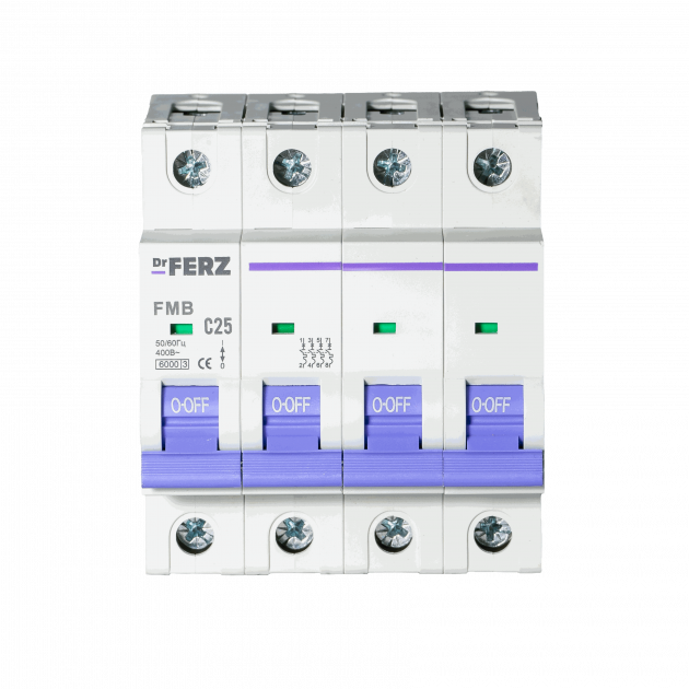 Авт. выкл. FMB-C 4P 25А 6кА хар-ка C FERZ